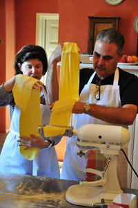 Tuscany cooking vacation pasta cooking class