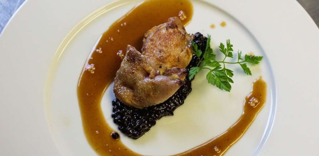 image for Stuffed Quail with Braised Red Cabbage and Puy Lentils