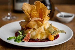 Filo or Phyllo pastry stuffed with cheeses