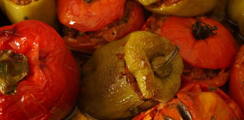image for Stuffed Tomatoes & Green Peppers Recipe from Greece