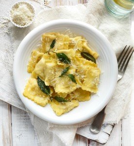 Homemade ravioli made during an Italy cooking vacation