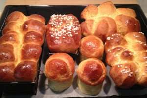 Soft, golden brioche made during a baking class in France with The International Kitchen.