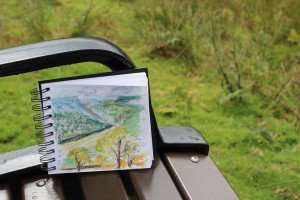Sketching during an art and food tour with The International Kitchen.