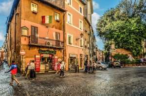 Heading to the local pizzeria during a culinary vacation in Italy.