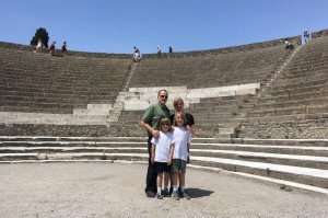 Visiting Pompeii during a cooking vacation on the Amalfi Coast.