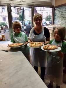 Making Neapolitan pizza during an Amalfi Coast cooking vacation.