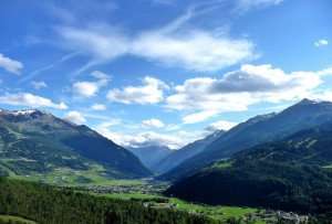 The beautiful Valtellina Valley in northern Italy.