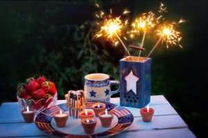 Getting into the Independence Day spirit.