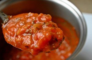 Tomatada sauce made during a cooking vacation in Portugal