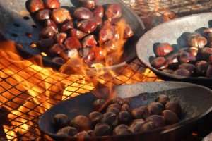 Roasted chestnuts on a culinary vacation in Italy with TIK.
