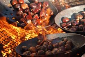 Roasted chestnuts on a culinary vacation in Italy with TIK.