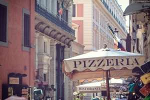 Walking the streets with The International Kitchen on our Rome food tours.