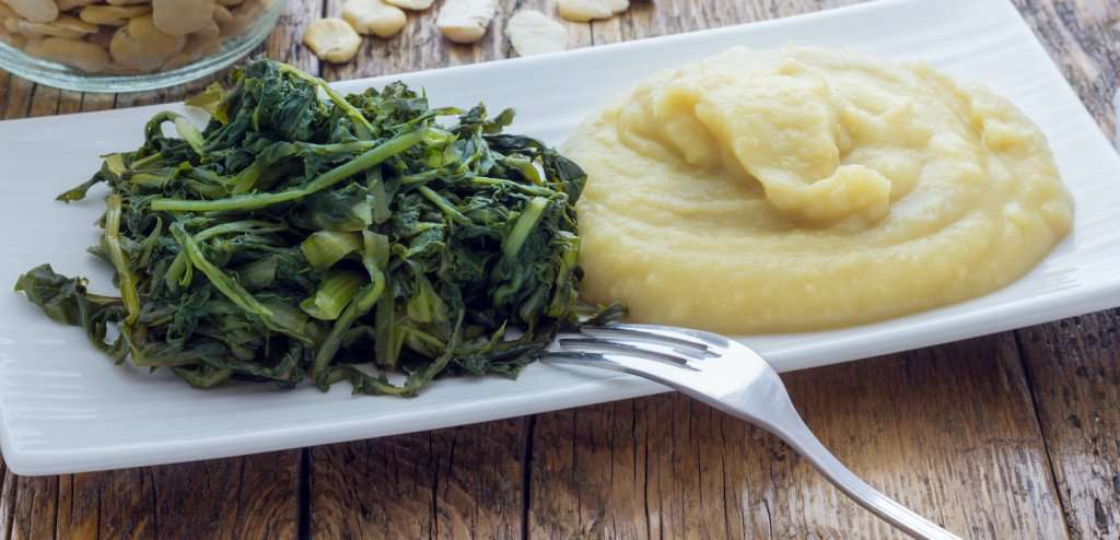 image for Italian Recipe for Puglia-Style Fava Beans with Wild Chicory