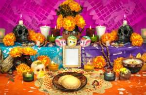 Traditional Day of the Dead altar. 