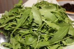 Fresh arugula or rocket during a cooking class with The International Kitchen.