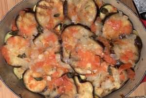 Delicious soufico, an Ikarian eggplant casserole from Greece.