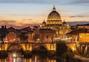 The Roman skyline seen during an authentic tour of Italy with The International Kitchen.