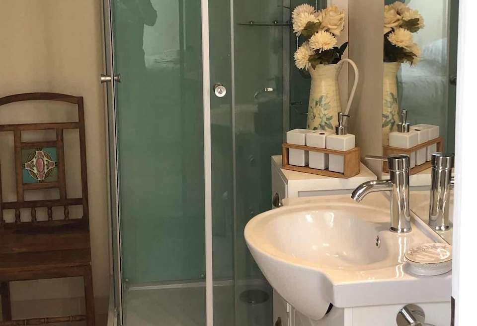 Image for Detail of a bathroom at the gite in Normandy.
