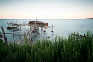 A trabocco fishing hut in Molise.