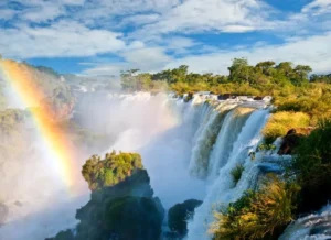 Seemingly endless waterfalls at Iguazu