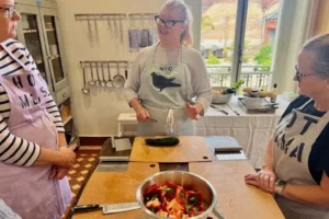 Cooking with chef Denise.