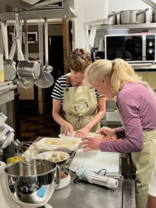 Hard at work in the kitchen.