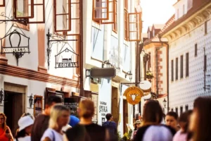 Dining out on a Prague food tour.