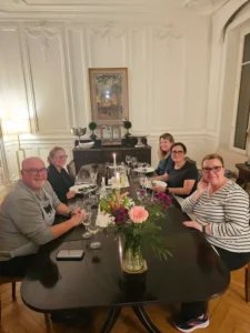 Dining at the chateau.