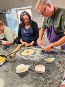 Chef David teaching during a cooking class