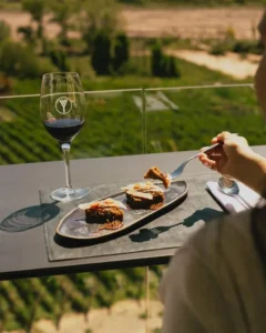 Taste a variety of small plates with wine pairings