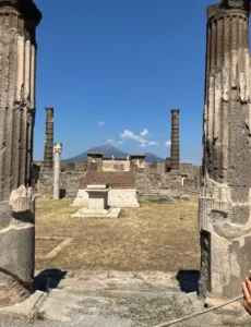 A view of Vesuvius from the ruins of Pompeii