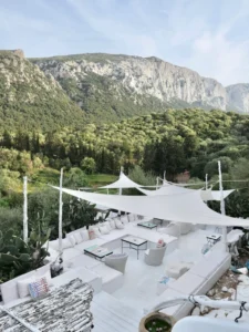 enjoying the views at Hotel Su Gologone