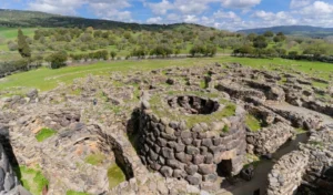 View of a nuragic village in Sardinia.