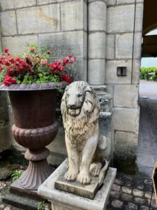 Statue at a chateau in Gensac.