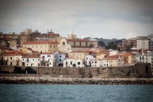 A view of Termoli in the region of Molise as see from the sea.
