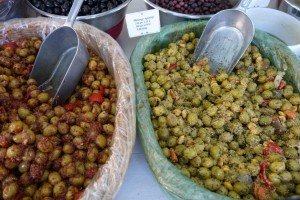 Olives at market during your gastronomic holiday in Provence