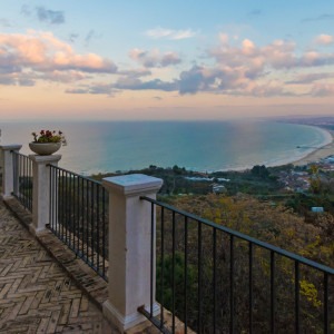 A view of the sea from the promenade of Vasto, Abruzzo.