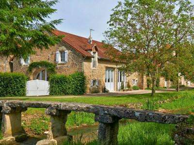 Exterior of the converted farmhouse that will be your home on your Burgundy culinary tour.