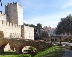 Castle of Saint George in Lisbon, visited on a cooking vacation in Portugal