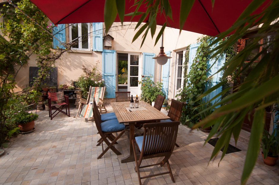 Image for Terrace at the guest house during your French culinary vacation