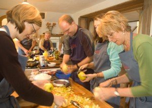 Cooking together in Burgundy