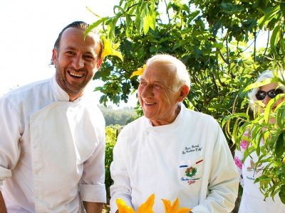 Chef Rene in his garden