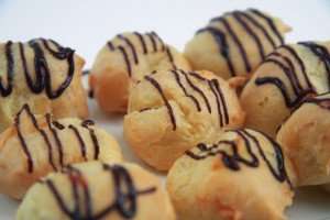 Profiteroles made on a Burgundy cooking vacation.