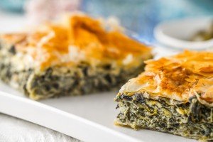 Spanakopita made during a cooking class in Greece