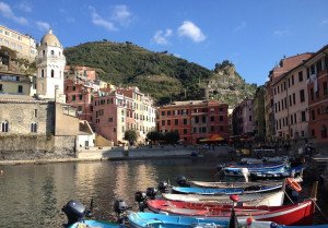 The town of Portofino visited during your culinary vacation in Italy