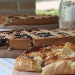 Closeup of tarts served on an Italy culinary vacation