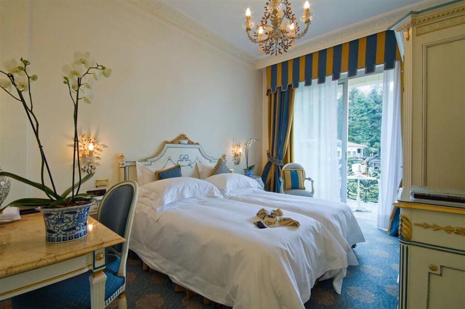 Image for Bedroom at Villa Aminta during a deluxe culinary tour of Lombardia
