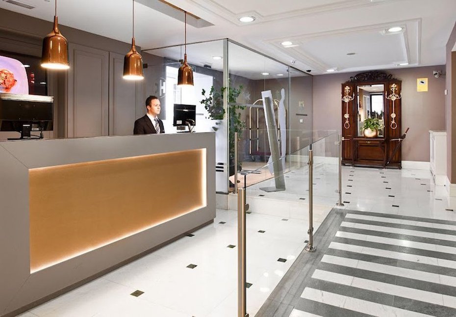 Image for Lobby of Madrid hotel for your culinary tour in Spain