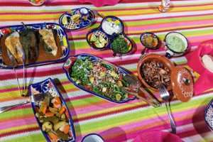 A delicious feast prepared during one of your cooking classes.