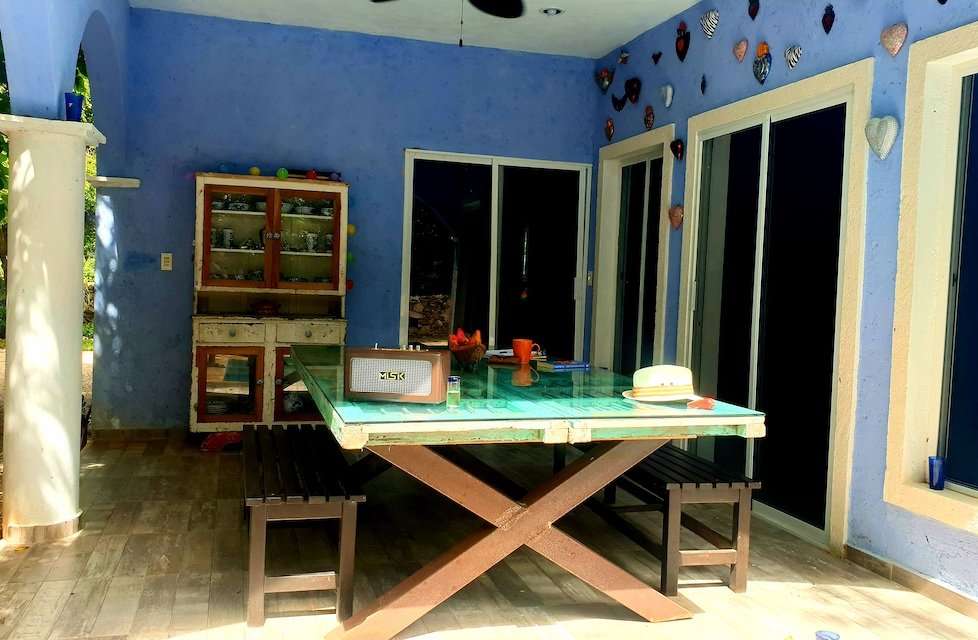 Image for Outdoor dining area at the chef's casita in Valladolid.